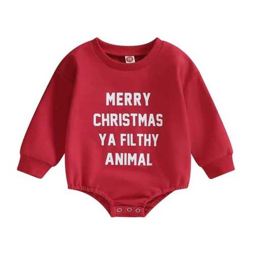 Unisex Baby Merry Christmas Ya Filthy Animal Long Sleeve Bodysuit
– The Trendy Toddlers
