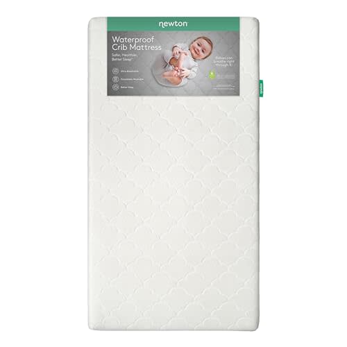 Newton Baby Crib Mattress and Toddler Bed - Waterproof - Ultra-Breathable Proven to Reduce Suffocation Risk, 100% Washable, Better Than Organic, 2-Stage Removable Cover, Deluxe 5.5" Thick - White