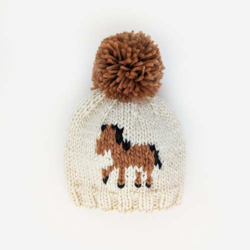 Pony Beanie Hat Natural for Baby & Kids | Huggalugs
