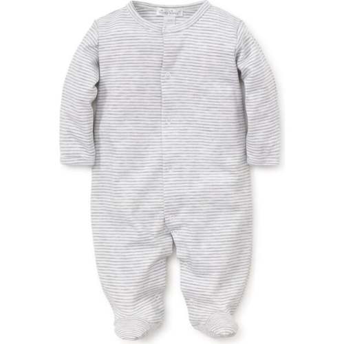 Essentials Striped Footie in Grey Size 6-9 Months