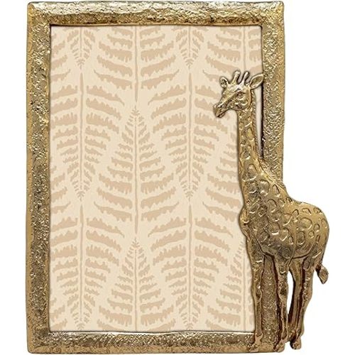 Giraffe Photo Frame / 4x6 In | For Vertical Display on Tabletops | Perfect for Home Decor, Wedding, Graduation, Or Any Milestone Photos (Gold)