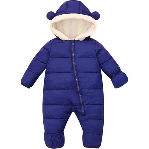 BFUSTYLE Baby Snowsuit 0-24 Months Winter Clothes Infant Boy Girl Puffer Jacket Newborn One Piece Coat with Hooded