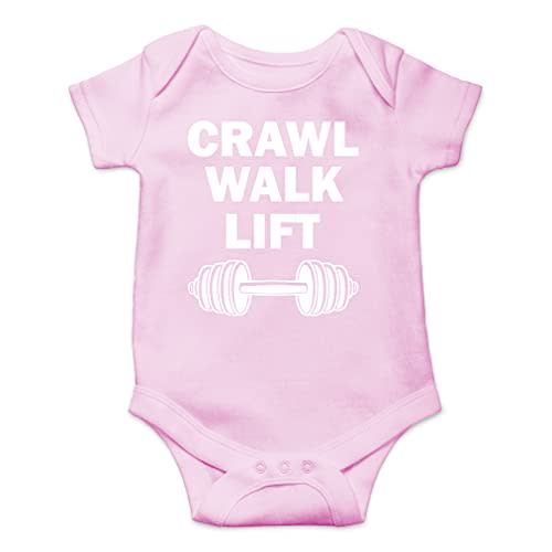 AW Fashions Crawl Walk Lift Baby Bodysuit Funny Cute Adorable Newborn Romper Clothing Boys Girls Outfit