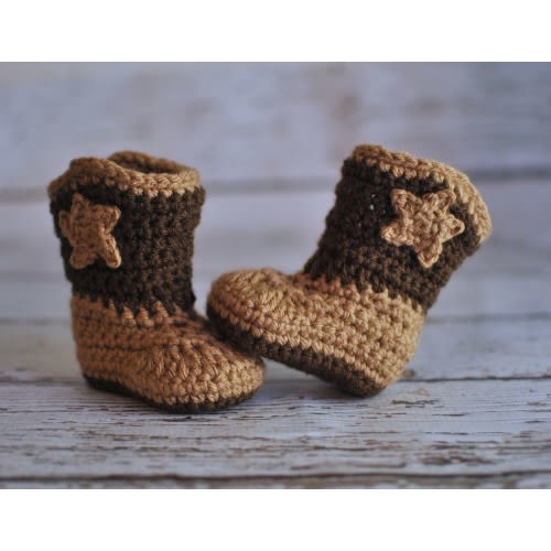 Baby Cowboy Boots, Crochet Baby Booties, Boy Booties, Girl Booties, Baby Booties, MADE TO ORDER, Newborn to 12 Months