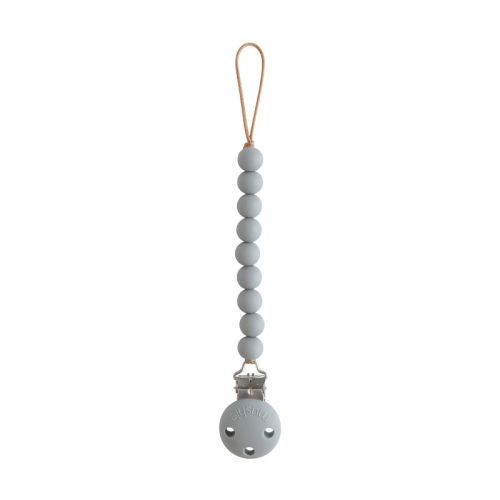 Mushie Silicone Pacifier Clip Color: Stone