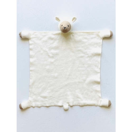 Organic Lovey Security Blanket Lamb