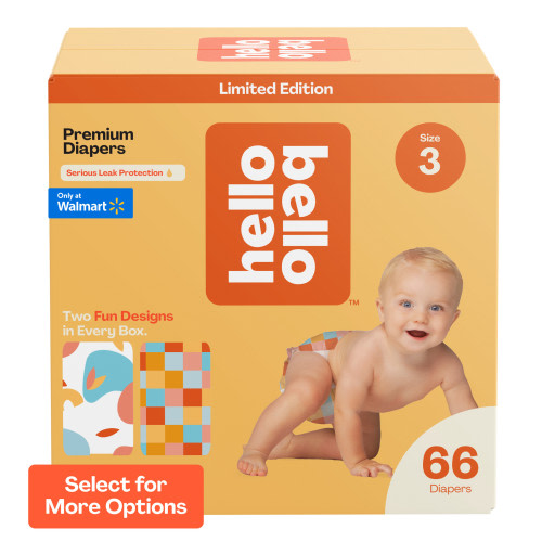 Hello Bello Premium Baby Diapers, Infant Size 3 Honeysuckle 66ct (Select for More Options)