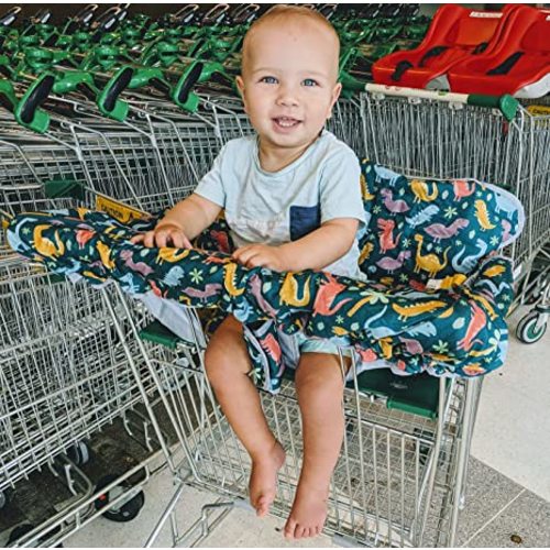 Suessie Shopping Cart Cover and High Chair Cover, Dinosaurs