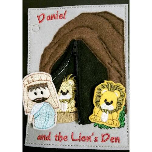 Daniel and the Lion’s Den Quiet Book page (Basic)