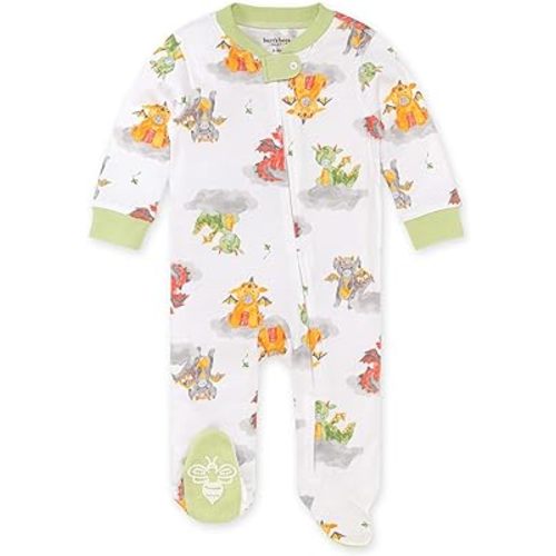 Burt's Bees Baby Boys' Sleep and Play Pjs, 100% Organic Cotton One-piece Zip Front Romper Jumpsuit Pajamas