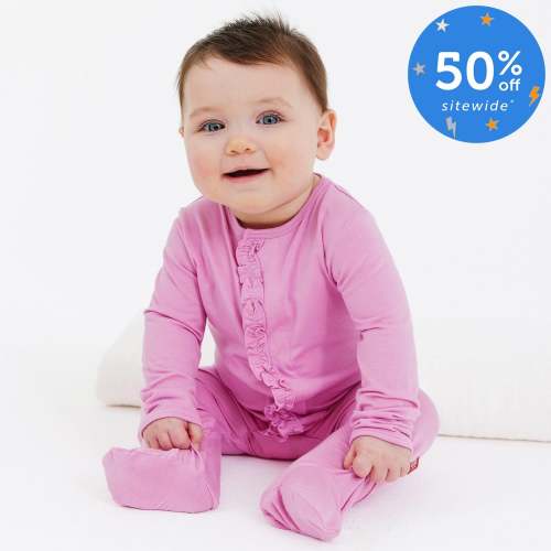 mauve modal magnetic parent favorite footie with ruffles – Magnetic Me