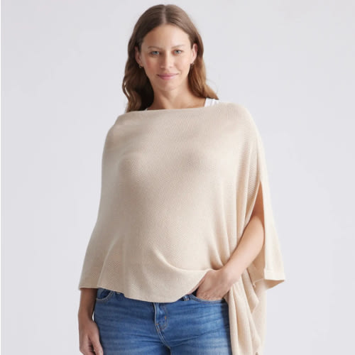 Lightweight Cotton Cashmere Nursing Shawl