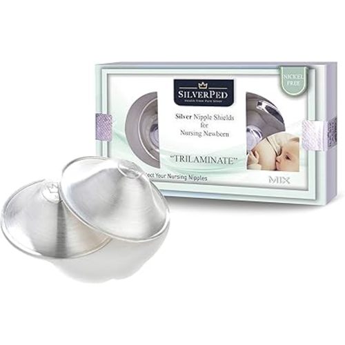 999 Silver Nursing Cups, Silver Nipple Shield, Soothe and Protect Sore Nipples, Silver Nipple Covers Breastfeeding, Silver Nipple Cups, 2 Pieces