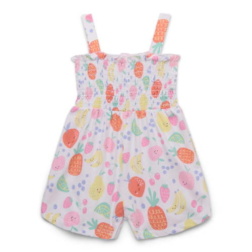 Garanimals Baby Girls Print Smocked Romper, Sizes 0M-24M