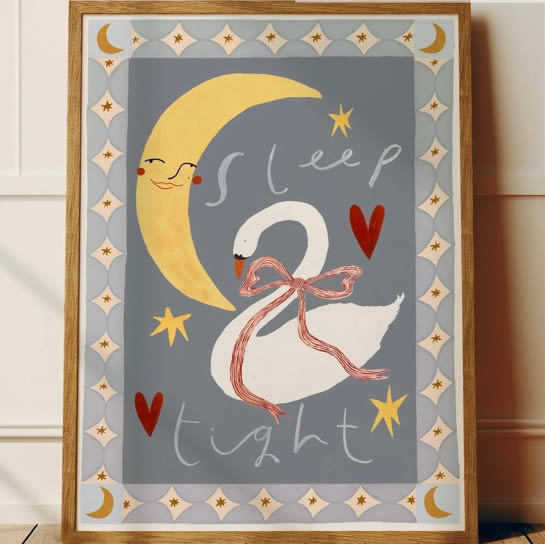 'Sleep Tight' Hand Painted Art Print