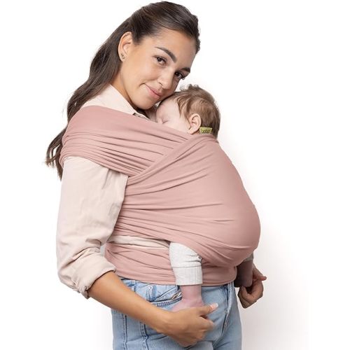 Boba Baby Wrap Carrier - Original Baby Carrier Wrap Sling for Newborns - Baby Wearing Essentials - Newborn Wrap Swaddle Holder, Newborn to Toddler Infant Sling (Serenity Bloom)