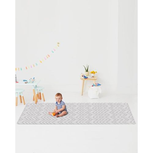 Skip Hop Baby Play Mat, Reversible Foam Floor Mat, 86" x 52", Little Traveler's - Little Travelers