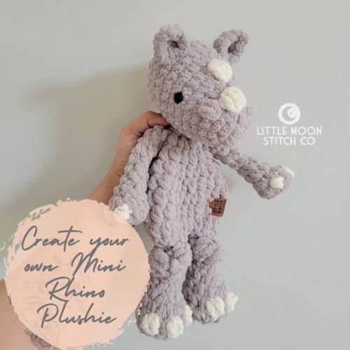 Rhino Snuggler  Rhino Lovey  Crochet Rhinoceros MADE TO - Etsy