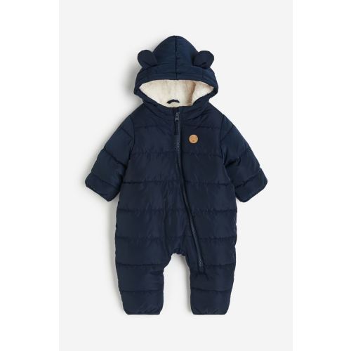 Padded Baby Bunting, Long sleeve, Long, Navy blue