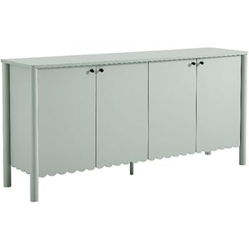 Modway Emmeline 4-Door Scalloped Sideboard in Sage