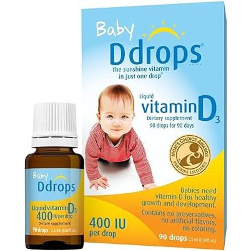 Ddrops Baby Liquid Vitamin D3 Supplement 400 Iu - 0.08 Fl Oz - 2 Pk