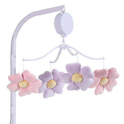 Lavender Floral Musical Baby Crib Mobile Soother Toy – Lambs & Ivy