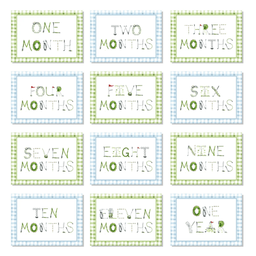 Baby Milestone Cards: Golf Set