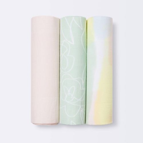 Muslin Swaddle Blanket - Cloud Island™ Brushstrokes - 3pk