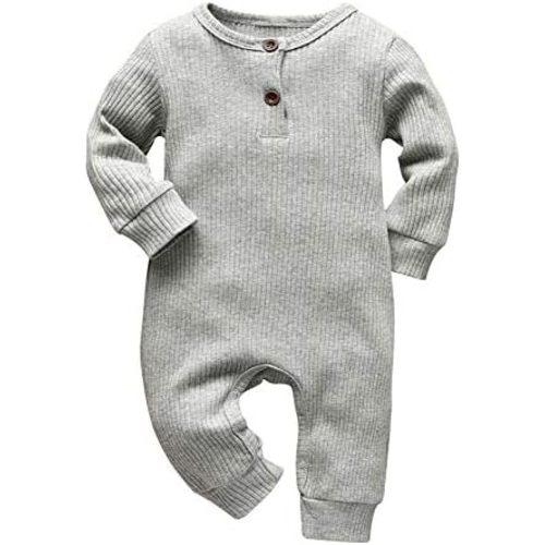 Eghunooy Baby Boy Girl Solid Color One Piece Romper Jumpsuit Outfits Clothes