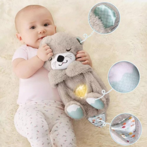 The Relief Otter Sleeping Otter Plush Breathing,Otter Breathing Stuffed Animal Soothing Otter Evora Anxiety Relief Otter Calm Otter Sleeping Buddy Mush Plush Breathing With Heartbeat