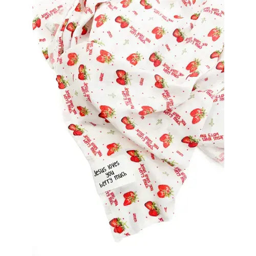 Jesus Loves You Berry Much Strawberry Swaddle – OUR HOUSE ABOVE