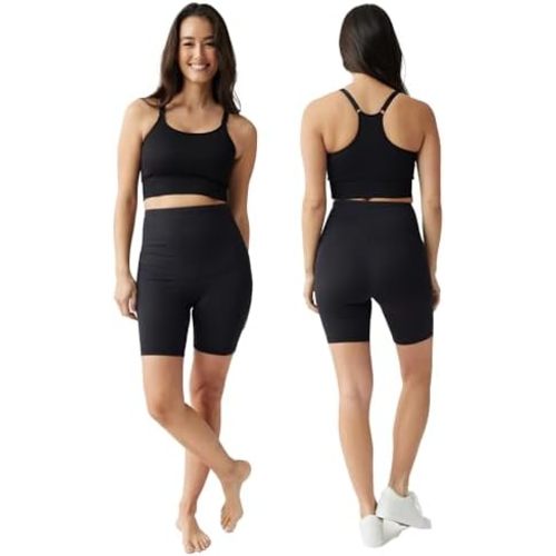 Ingrid & Isabel Postpartum Bike Shorts - Compression Shorts for Women - Great for Tummy Control and Postpartum Support