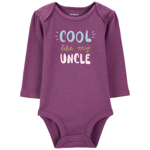 Baby Uncle Long-Sleeve Bodysuit - 3M - Style,Purple