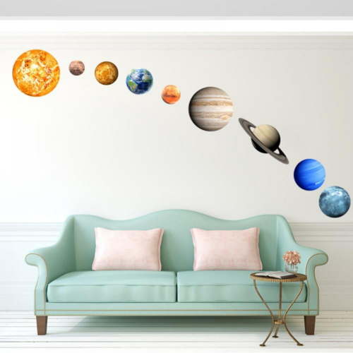 Solar System Wall Stickers for Kids,Universe Space Wall Sticker,Large Size Planet Wall Decal,Space Wall Decor for Bedroom Classroom Playroom Nursery Birthday Gift Idea Girls and Toddlers