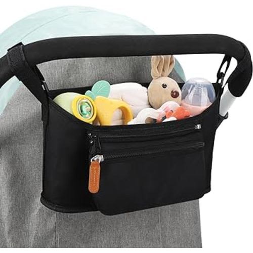 Accmor Universal Stroller Organizer with Detachable Phone Bag, Stroller Bag Caddy Organizer Stroller Accessories for Uppababy, Baby Jogger, Nuna, Doona, Britax Strollers