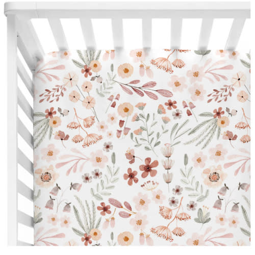Wren's Wildflower Crib Sheet