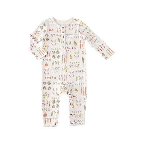 Henley Organic Cotton Romper, 0-3M