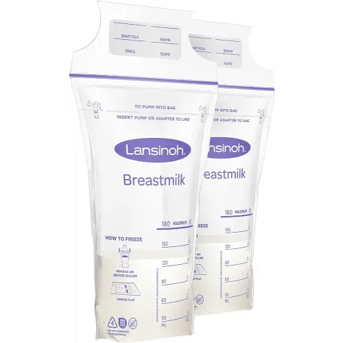 Lansinoh Breastmilk Storage Bags, 200 Count Value Pack, Easy to Use Milk Storage Bags for Breastfeeding, Presterilized, Hygienically Doubled-Sealed, for Refrigeration and Freezing, 6 Ounce
