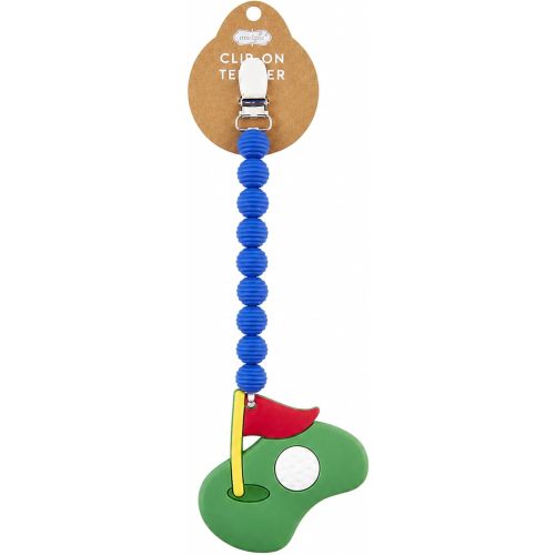 Mud Pie Golf Clip On Teether, Silicone Baby Teether Toy for Infant Teething Relief, Baby Teething