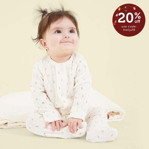 floral organic cotton pointelle magnetic parent favorite footie – Magnetic Me