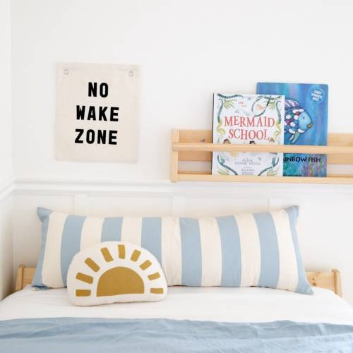 No Wake Zone Banner - Canvas Flag | Room Decor | Kids Room Decor | Coastal Vibes | Home Decor | Wall Hanging | Mini Wall Hanging