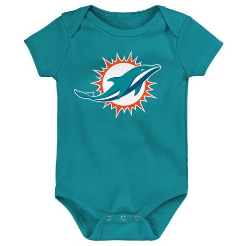Newborn & Infant Miami Dolphins Aqua Team Logo Bodysuit