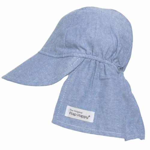 Baby Sun Hat | Toddler Hat with Flap to Protect Kids from Sunburn| UPF 50+ Highest Certified UV Sun Protection | Chambray, Medium