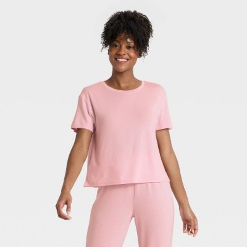 Women's Cooling Jersey Pajama T-Shirt - Auden™ Light Pink M