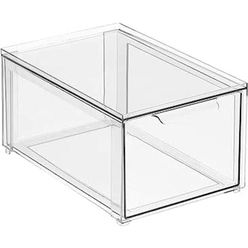  mDesign Plastic 12 Compartment Divided Drawer and Closet Storage  Bin - Organizer for Scarves, Socks, Ties Bras, and Underwear - Dress Drawer  Organizer, Shelf Organization - Lumiere Collection - Clear : Home & Kitchen