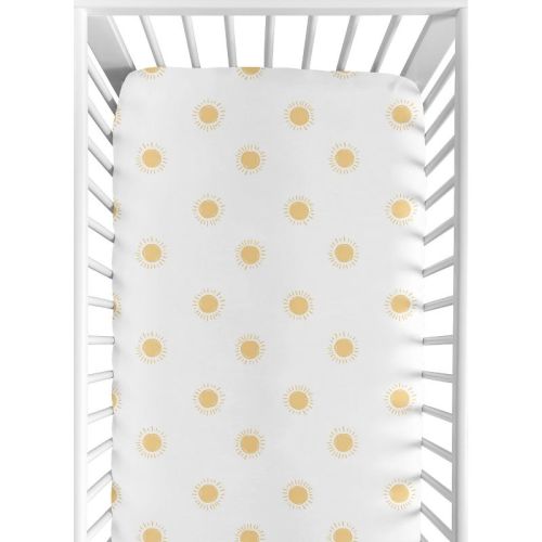 Sweet Jojo Designs Boy Or Girl Gender Neutral Unisex Baby Fitted Crib Sheet Boho Sun Yellow And White