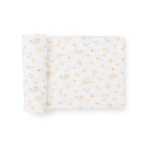 Stretch Knit Swaddle Blanket - Rainbows