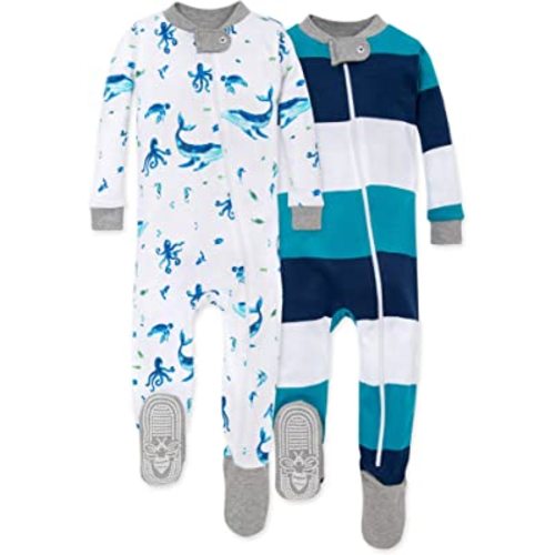 Burt's Bees Baby Baby Boys' Pajamas - 12 Months Whales 2 pack