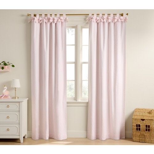 Tie-Top Eyelet Blackout Curtain