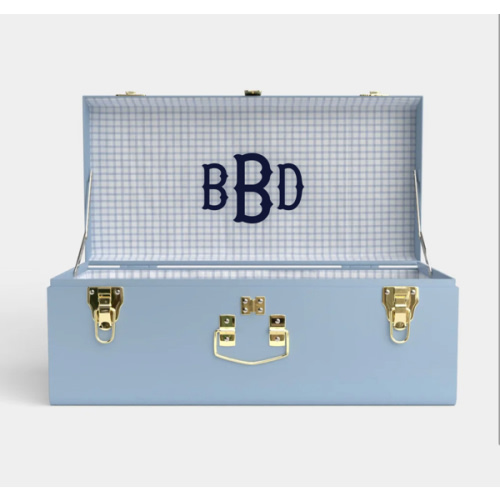 Petite Trunk - Light Blue - Picnic in Blue / Embroidery